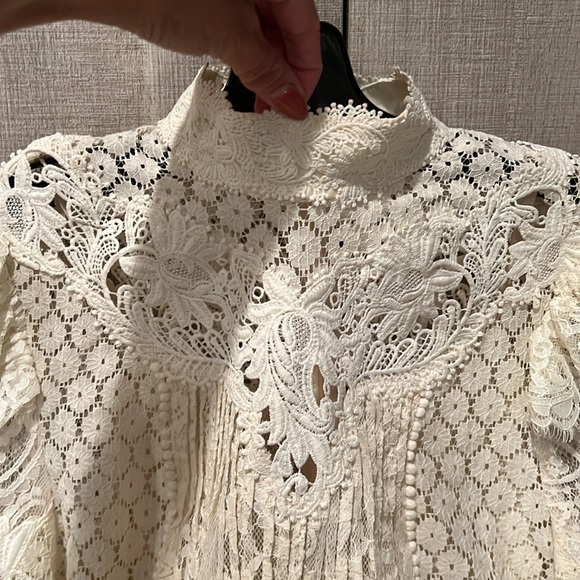 Authentic Zimmermann lace blouse shirt size 0 fits US 0-4. Excellent condition - Picture 3 of 9
